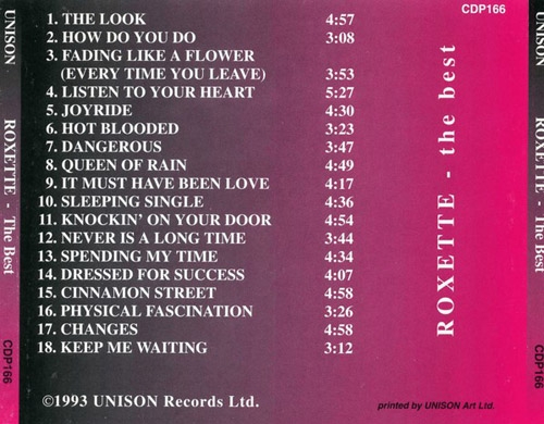 Roxette - The Best (1993) CD-Rip