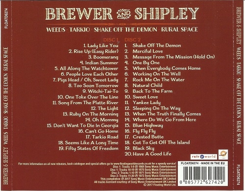 Brewer And Shipley - Weeds / Tarkio / Shake Off The Demon / Rural Space  (1969-72/2017)