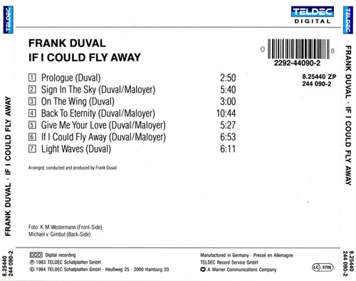 Frank Duval – If I Could Fly Away (1984) CD-Rip