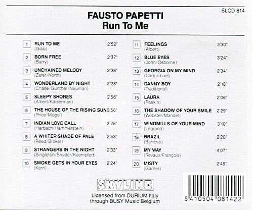 Fausto Papetti - Run To Me (1996) CD-Rip