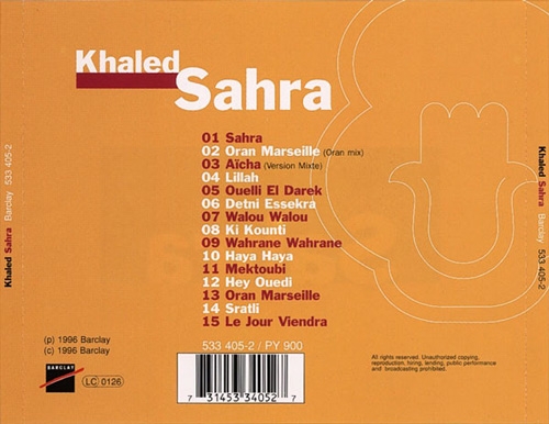 Khaled - Sahra (1996) CD-Rip