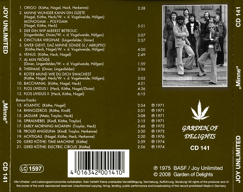 Joy Unlimited - Minne (Reissue) (1975/2008)