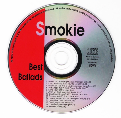 Smokie – Best Ballads (1997) CD-Rip