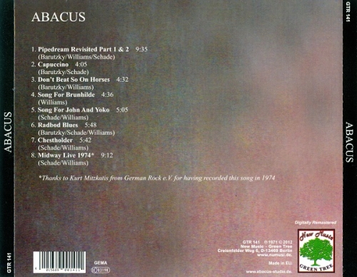 Abacus - Abacus (Reissue, Bonus Track Remastered) (1971/2012)