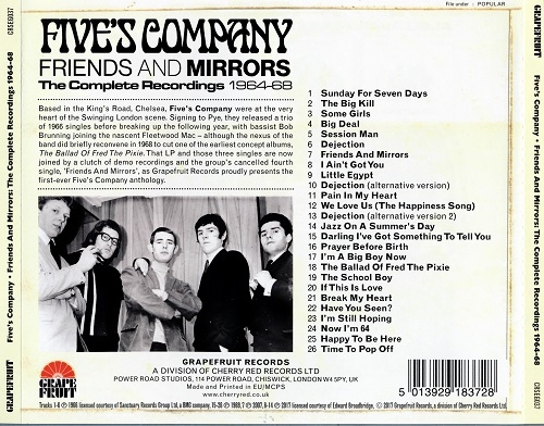 Five's Company - Friends And Mirrors: The Complete Recordings 1964-68 (2017)