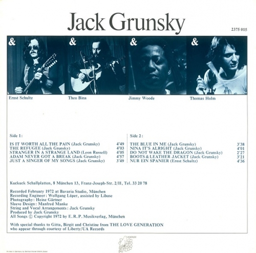 Jack Grunsky - Jack Grunsky (1972) Vinyl Rip