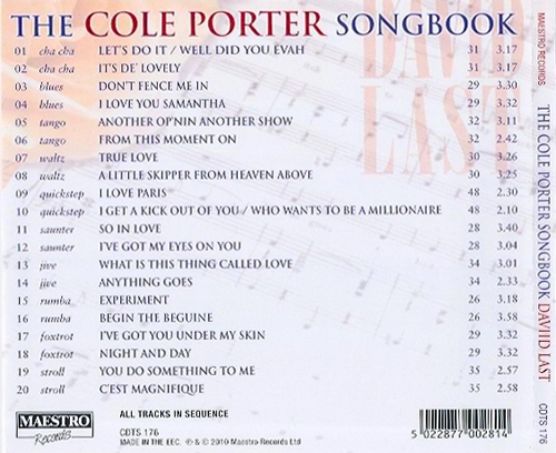 David Last - The Cole Porter Song Book (2010) 