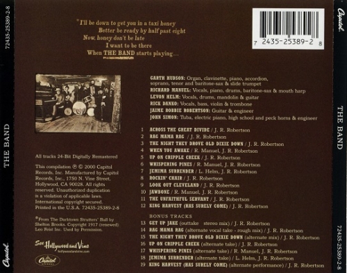 The Band - The Band (Reissue, Bonus Tracks Remastered) (1969/2000)