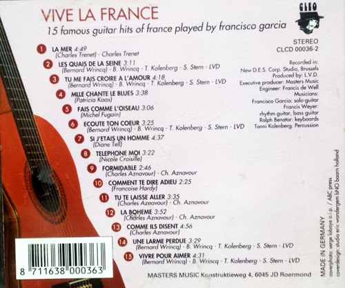 Francisco Garcia - Vive La France (1993)