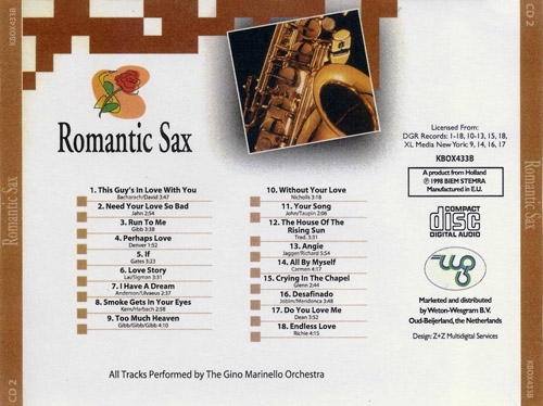 The Gino Marinello Orchestra - Romantic Sax CD2 (1998)