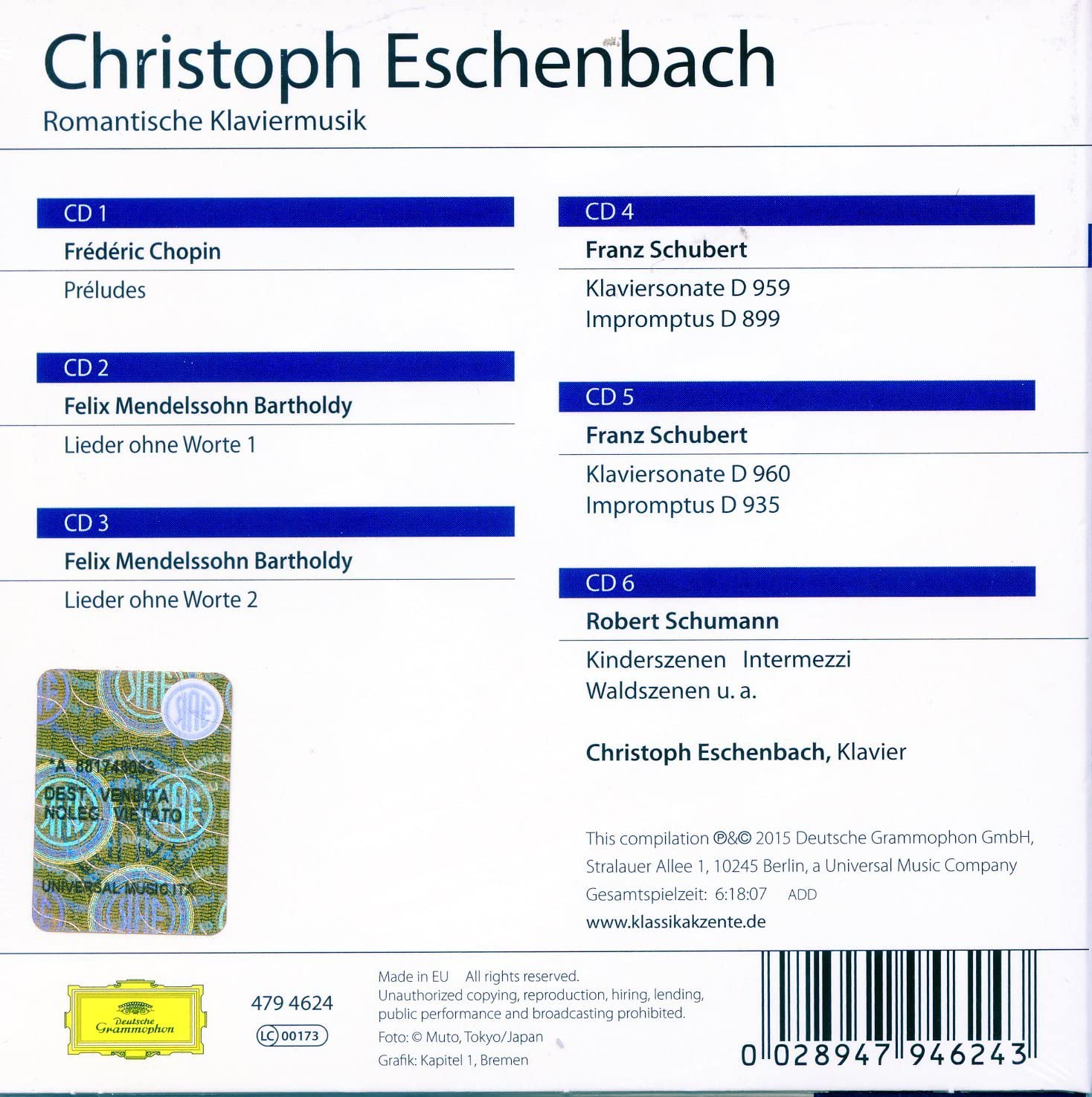 Christoph Eschenbach - Romantische Klaviermusik (2015)