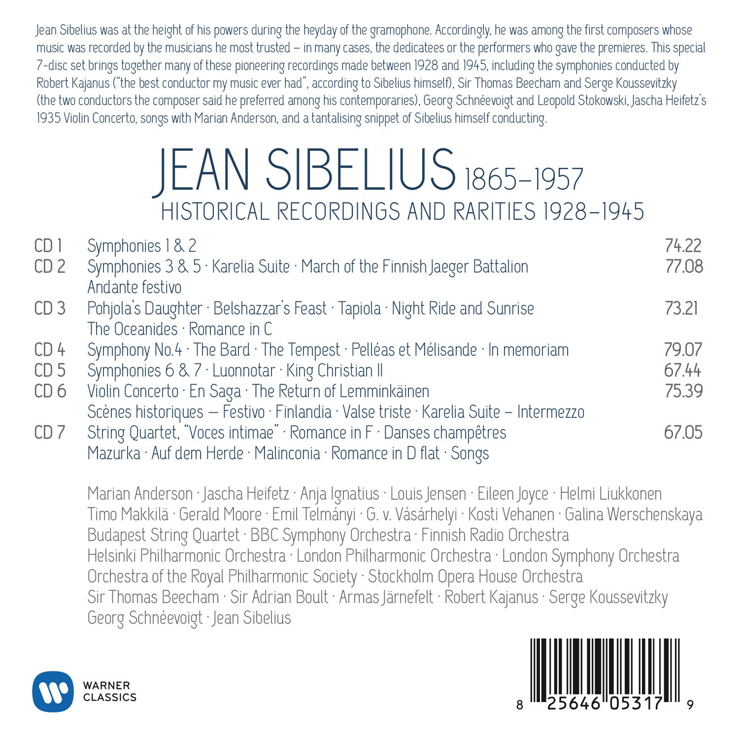 VA - Jean Sibelius: Historical Recordings and Rarities 1928-1948 (2015)