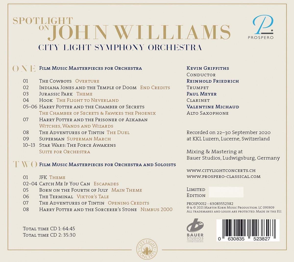 Kevin Griffiths & City Light Symphony Orchestra - Spotlight On John Williams (2021) [Hi-Res]