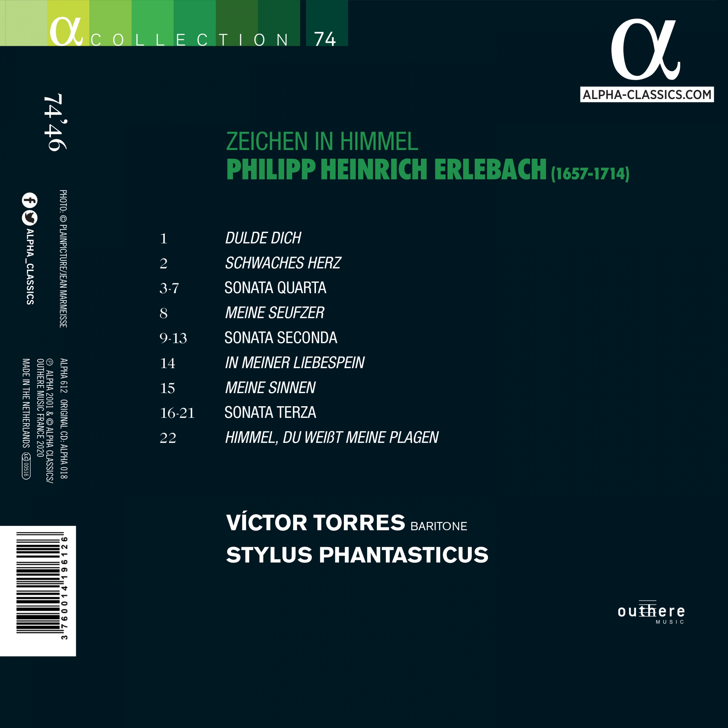 Víctor Torres, Stylus Phantasticus - Erlebach: Zeichen im Himmel (Alpha Collection) (2001/2021)