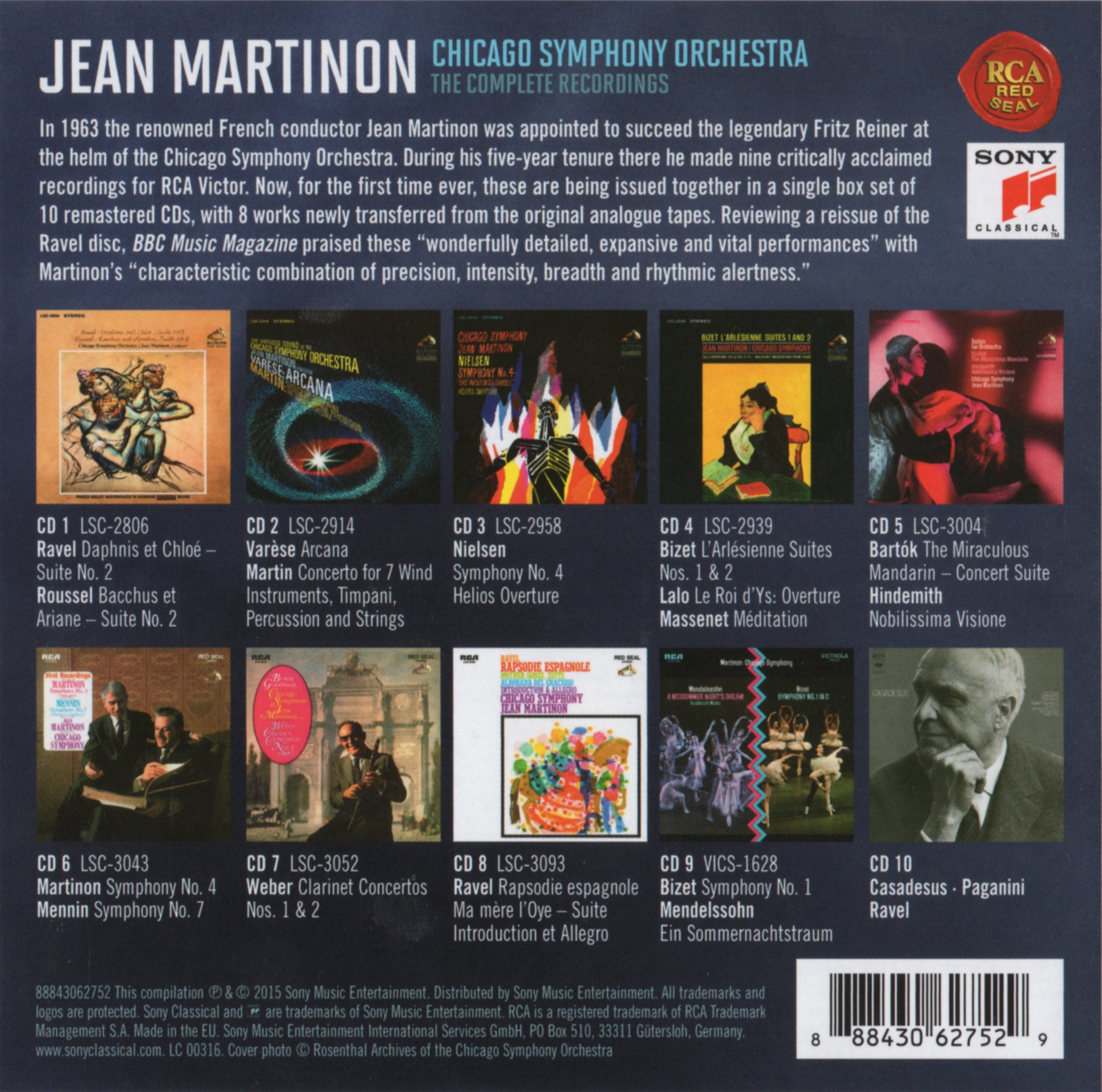 Jean Martinon - The Complete Chicago Symphony Orchestra Recordings (2015)