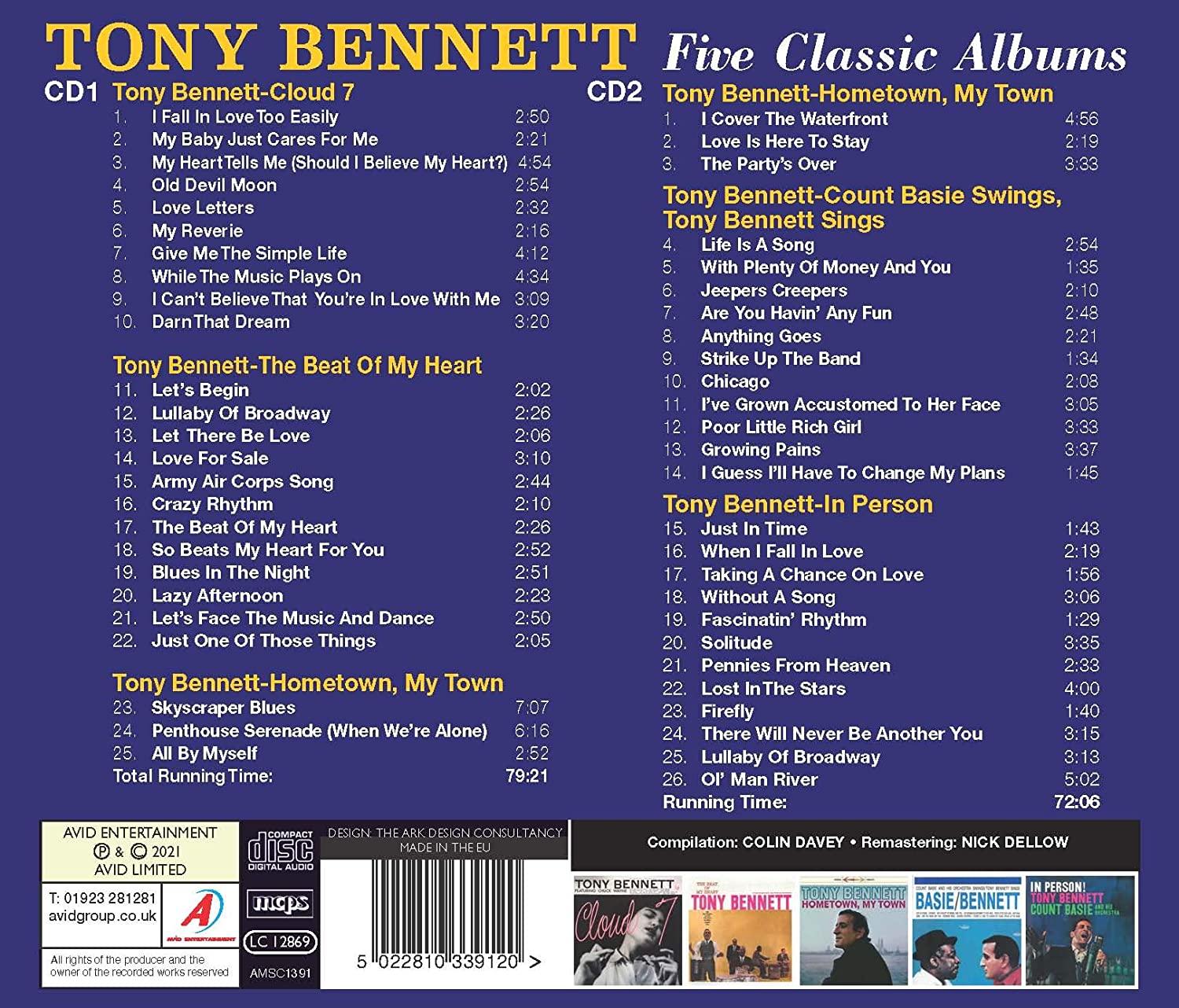 Tony Bennett - Five Classic Albums (2021)