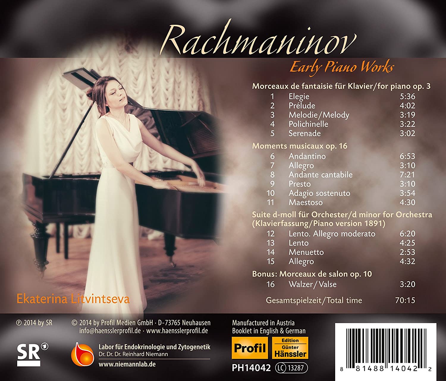 Ekaterina Litvintseva - Rachmaninov: Early Piano Works (2014)