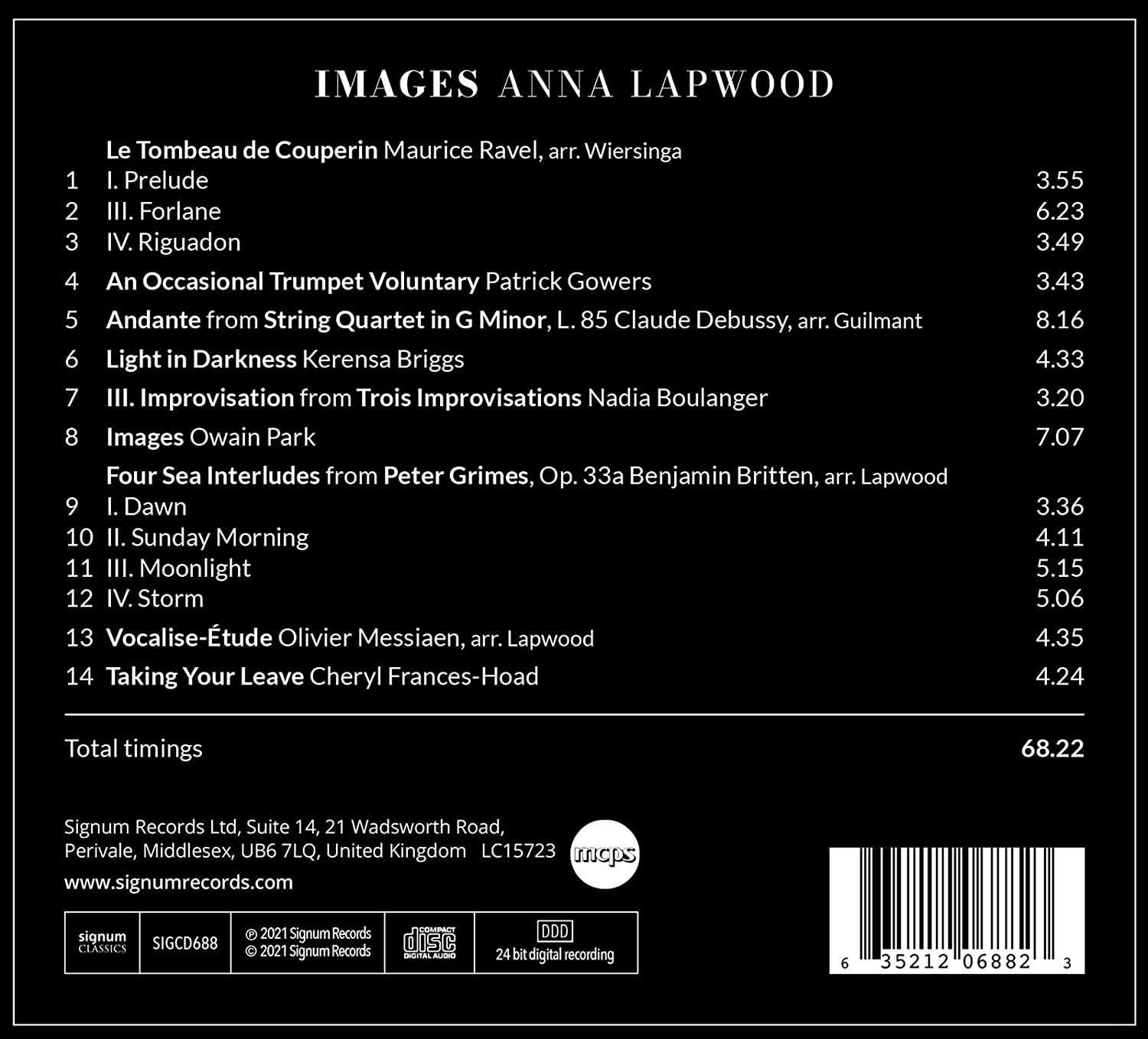 Anna Lapwood - Images (2021) [Hi-Res]