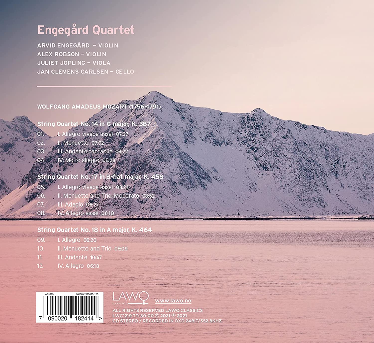 Engegård Quartet - Mozart: String Quartets - Dedicated to Haydn, Vol. 2 (2021) [Hi-Res]