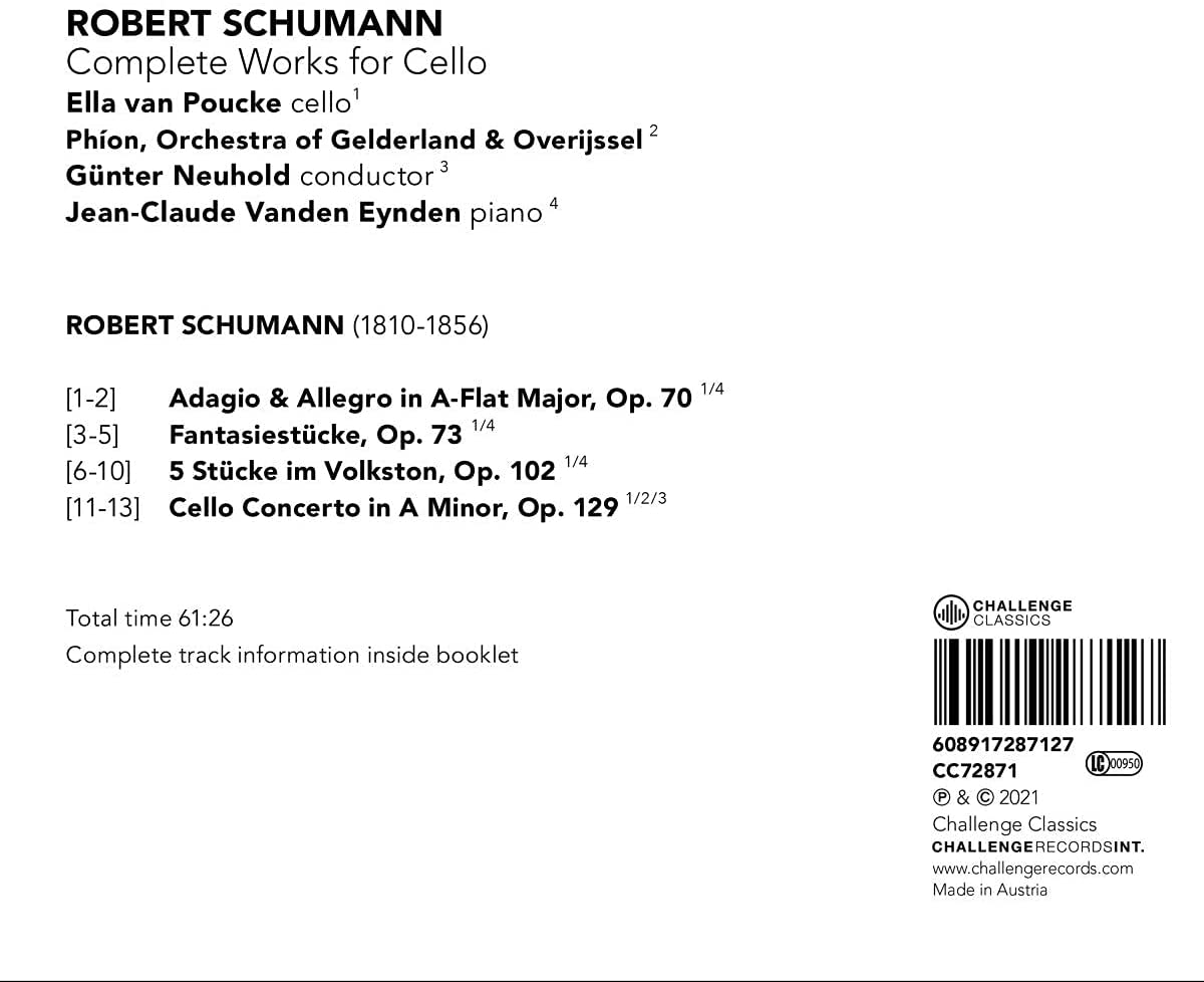 Ella van Poucke - Robert Schumann: Complete Works For Cello (2021) [Hi-Res]