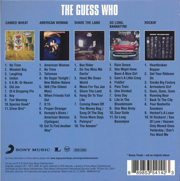 The Guess Who - Original Album Classics (2016)