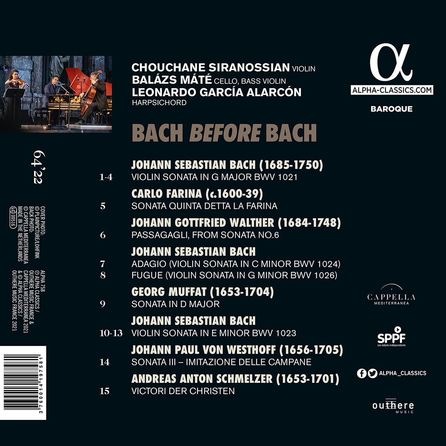 Chouchane Siranossian, Leonardo García Alarcón and Balazs Maté - Bach Before Bach (2021) [Hi-Res]