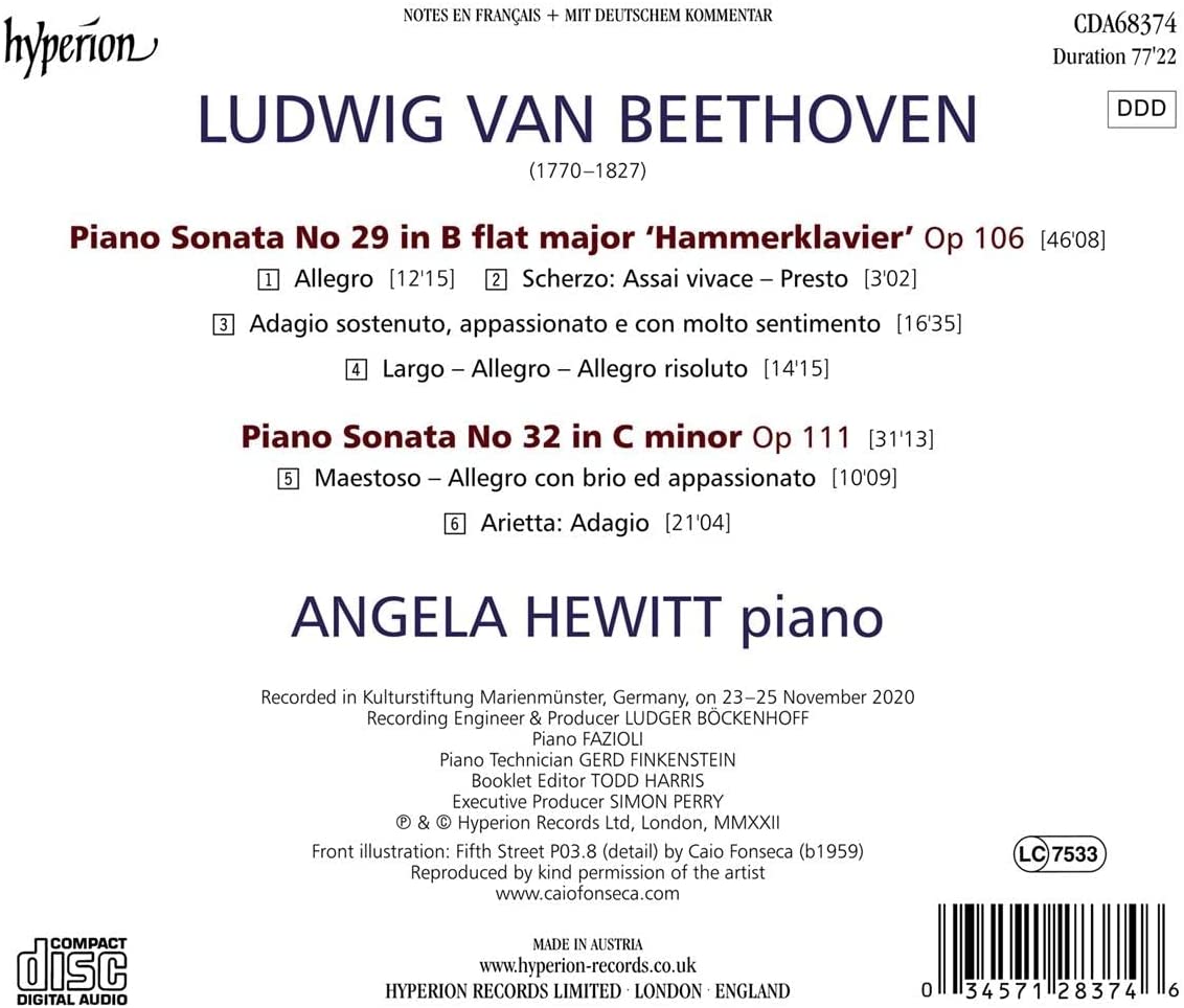 Angela Hewitt Beethoven Piano Sonatas Op 106 And 111 2022 Hi Res