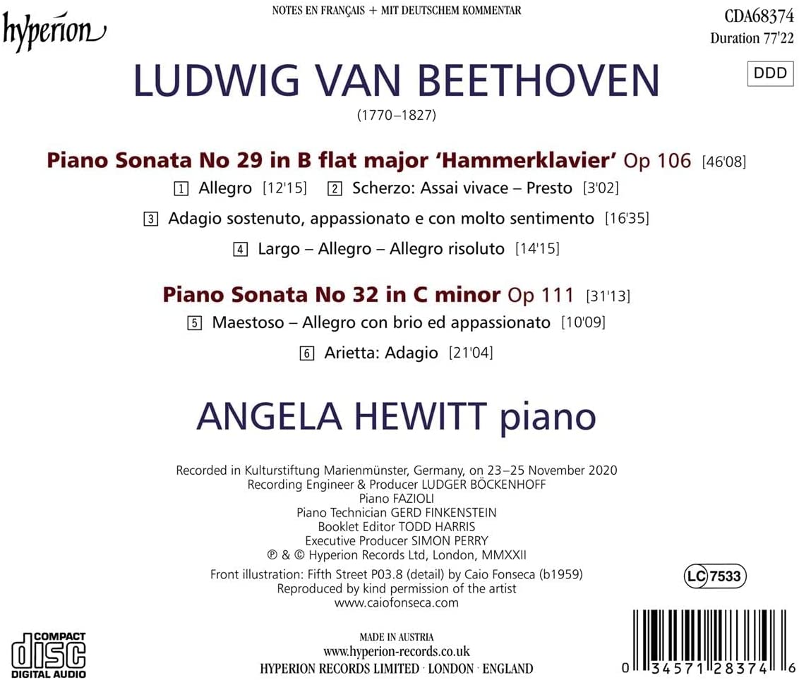 Angela Hewitt - Beethoven: Piano Sonatas, Op. 106 & 111 (2022) [Hi-Res]