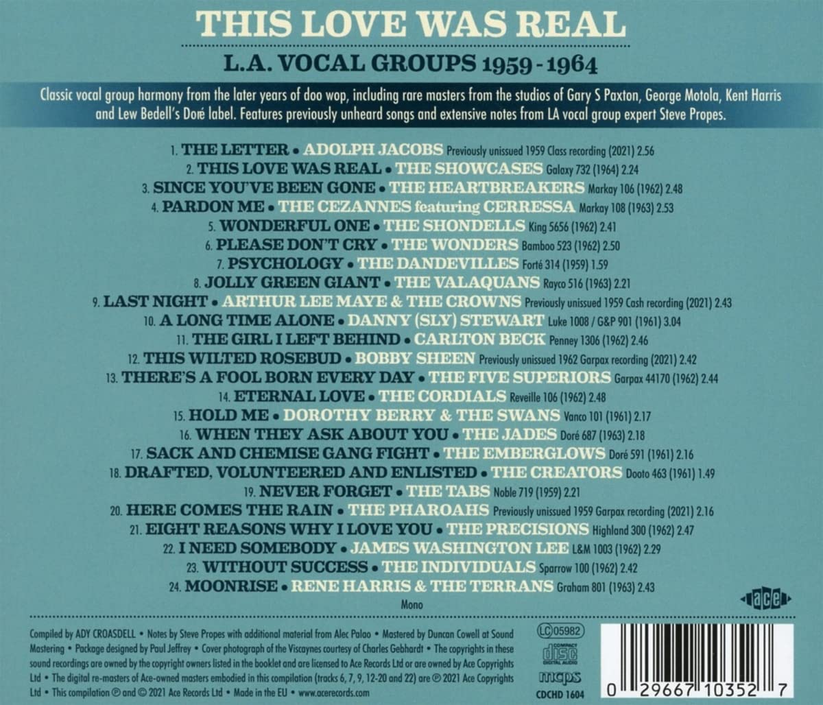 VA - This Love Was Real: LA Vocal Groups 1959-1964 (2021) [CD-Rip]