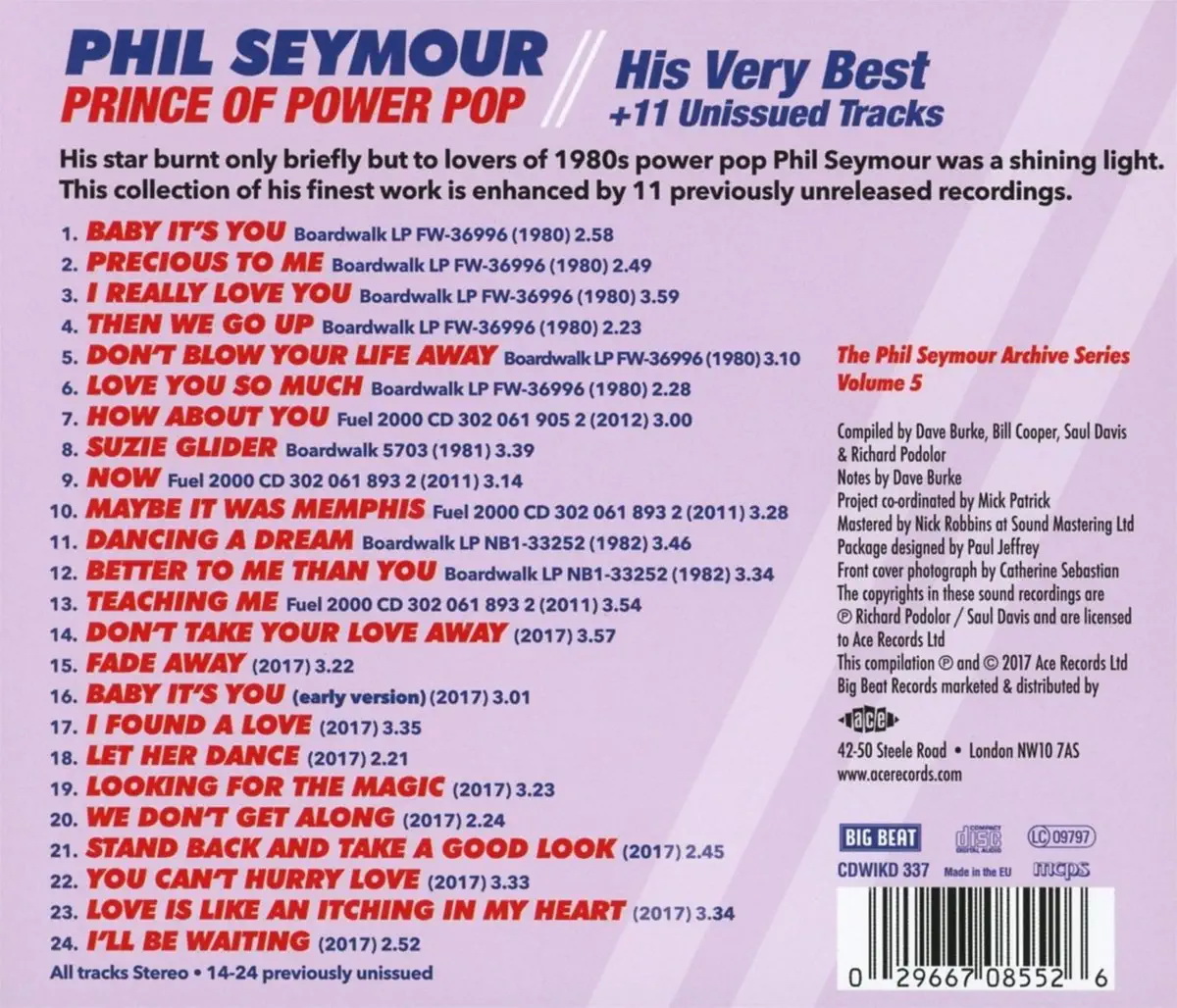 Phil Seymour - Prince of Power Pop (2017)