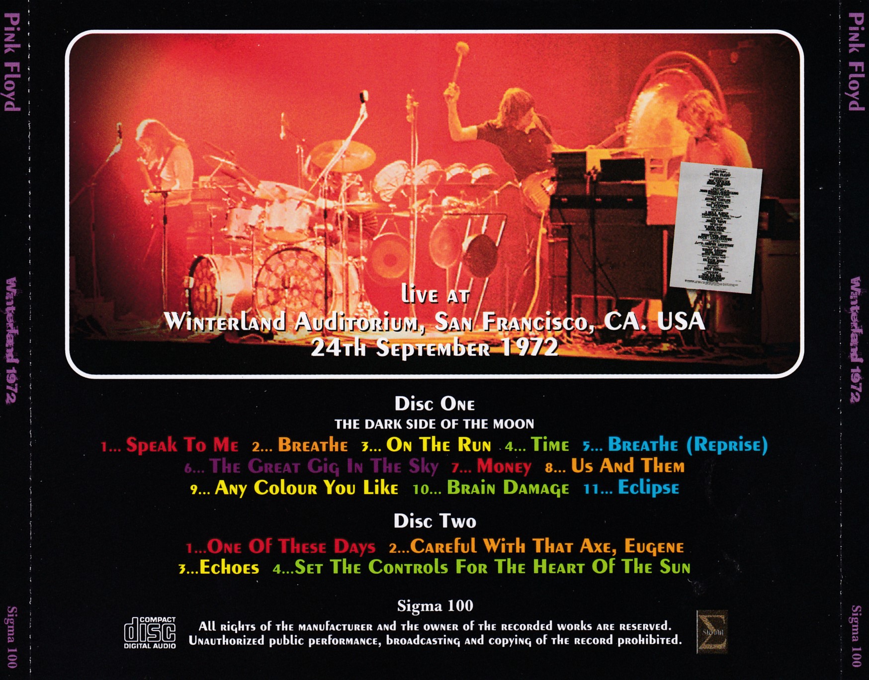 Pink Floyd - Winterland 1972 (2013)