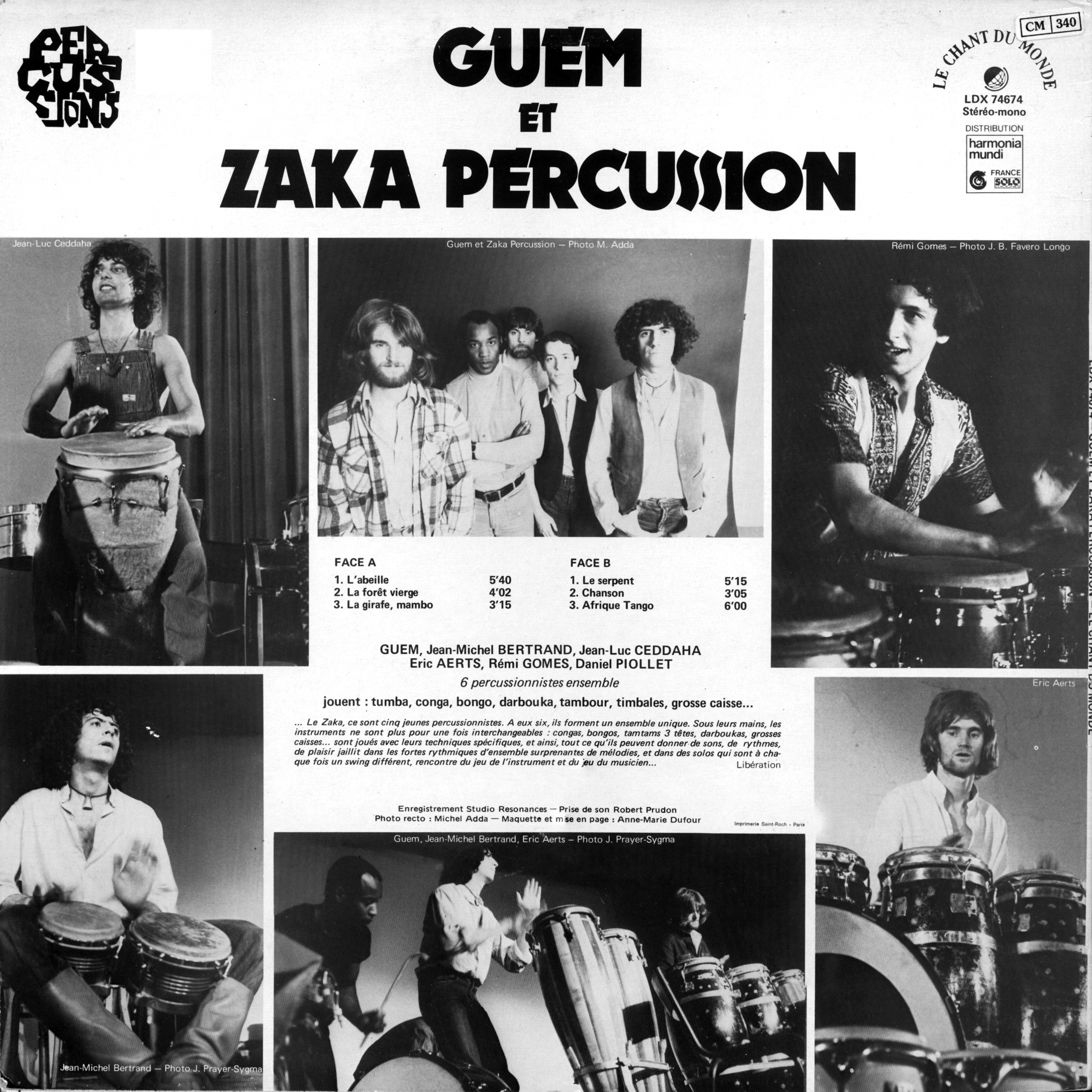 Guem Et Zaka Percussion - Percussions (LP) (1978)