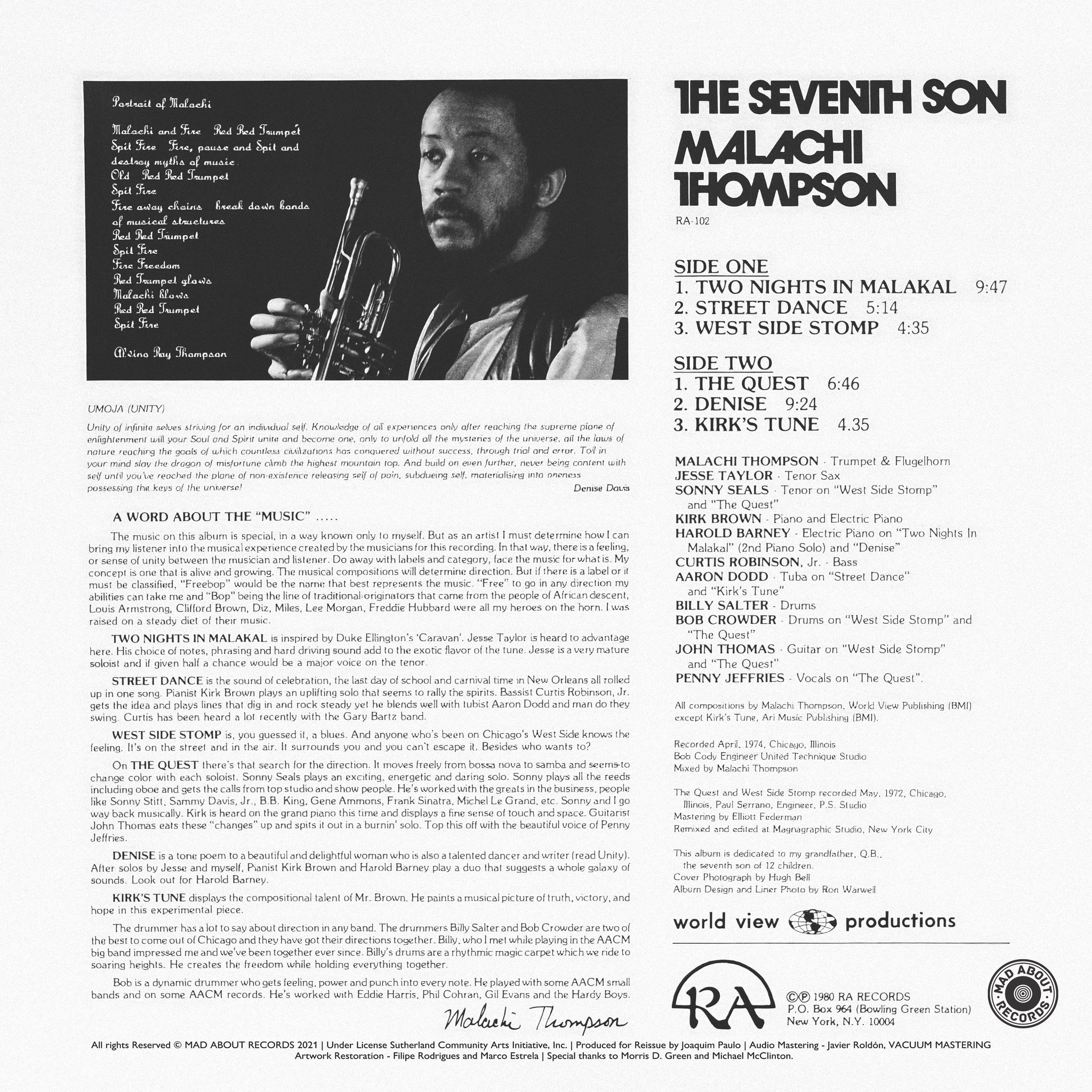 Malachi Thompson - The Seventh Son (1972)