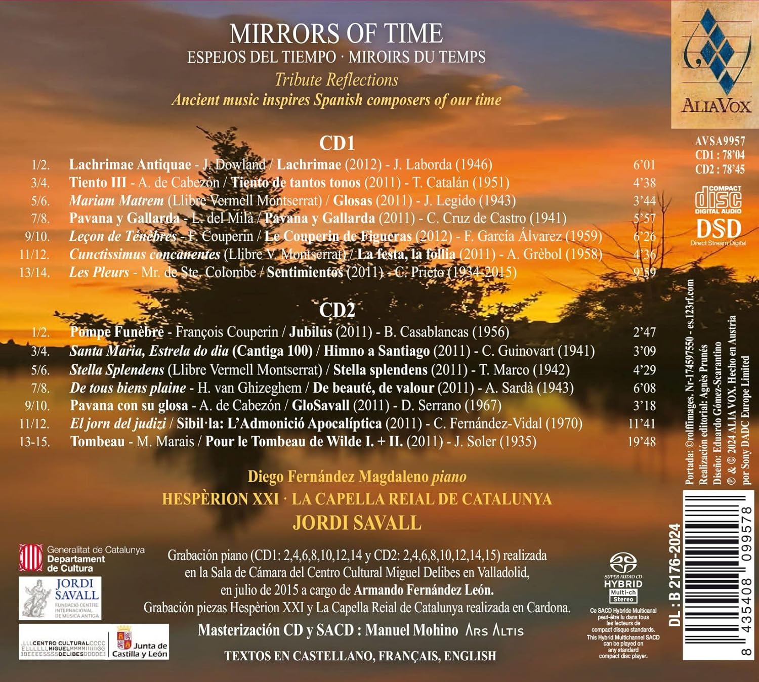 Jordi Savall & Diego Fernández Magdaleno - Mirrors of Time (2024) [Hi-Res]