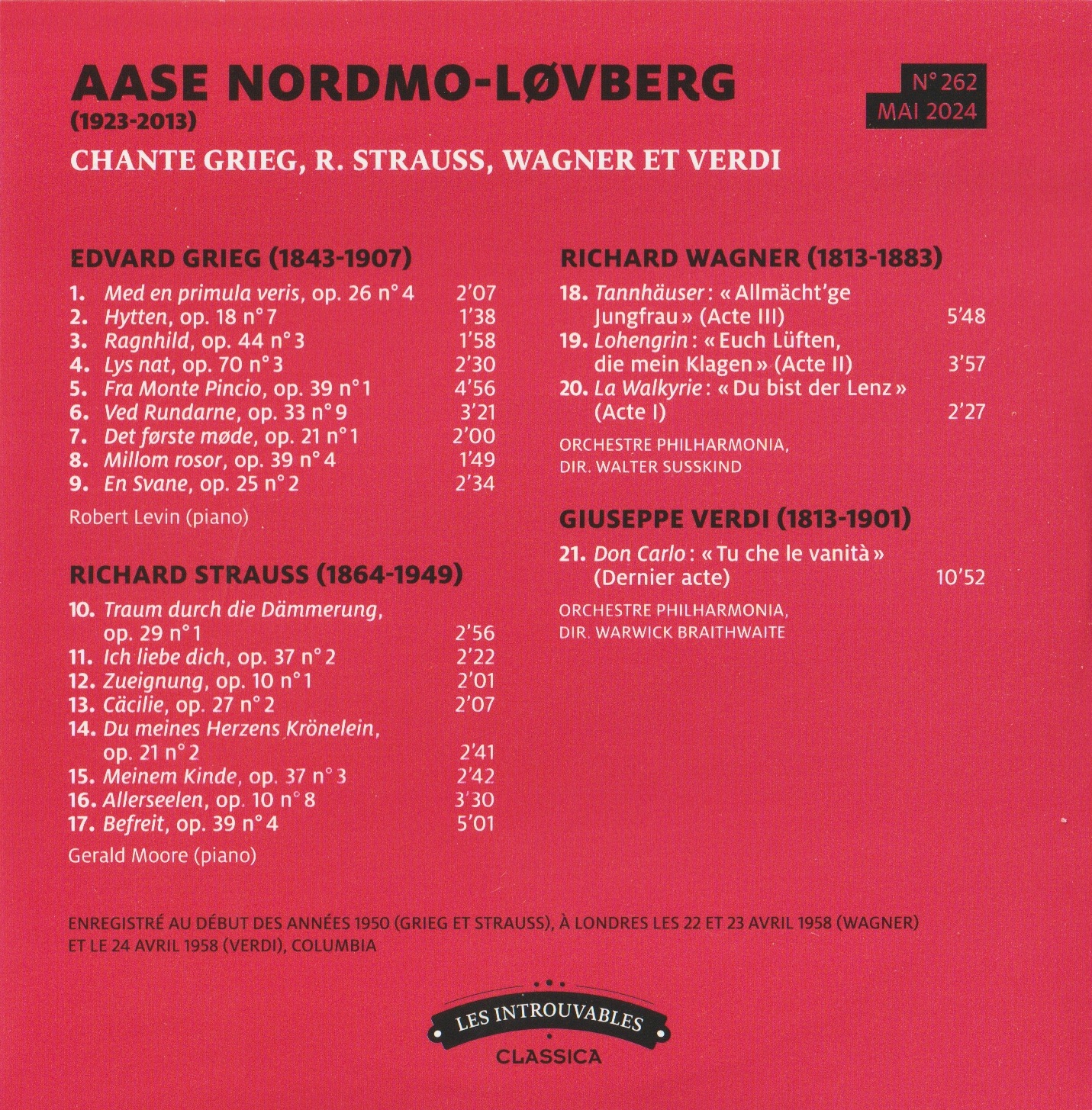 Aase Nordmo-Løvberg - Les Introuvables de  Classica Vol. 42 (2024)