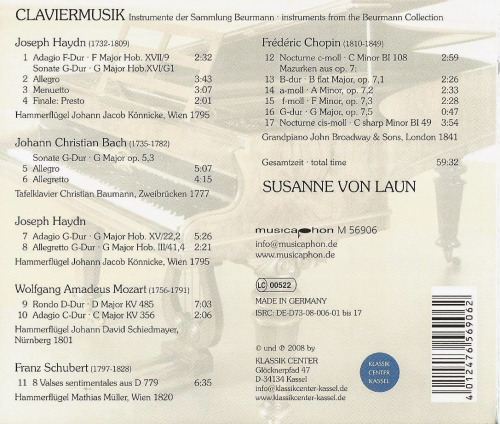 Susanne von Laun - Haydn, J.C. Bach, Mozart, Schubert, Chopin: Keyboard Works (2008) CD-Rip