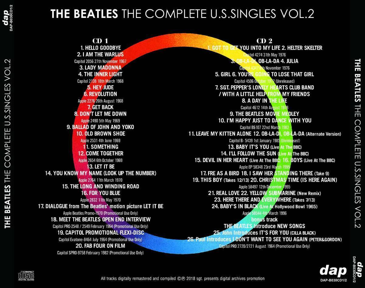 The Beatles - The Complete U.S. Singles Vol. 2 (2018)