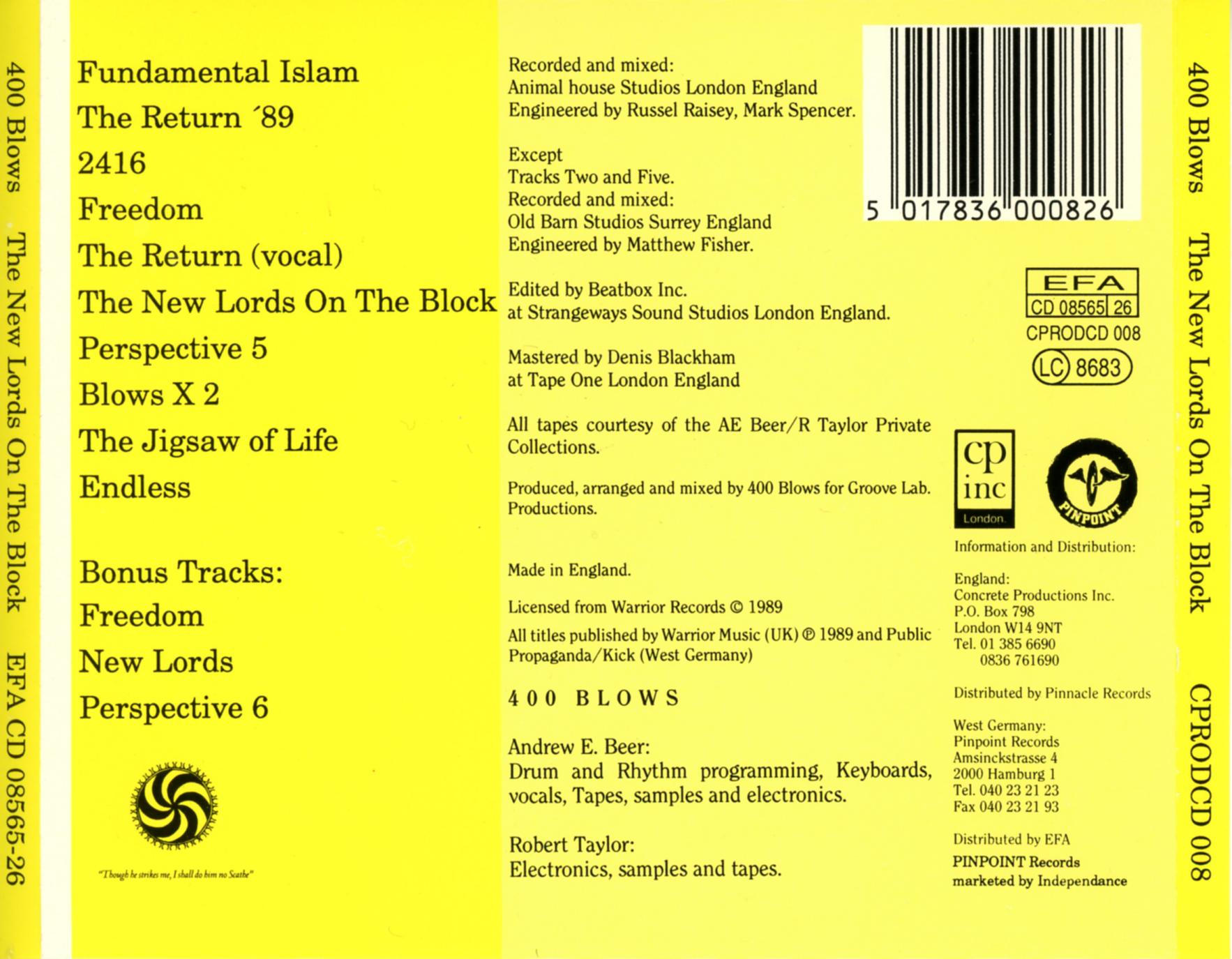 400 Blows - The New Lords On The Block (1989)