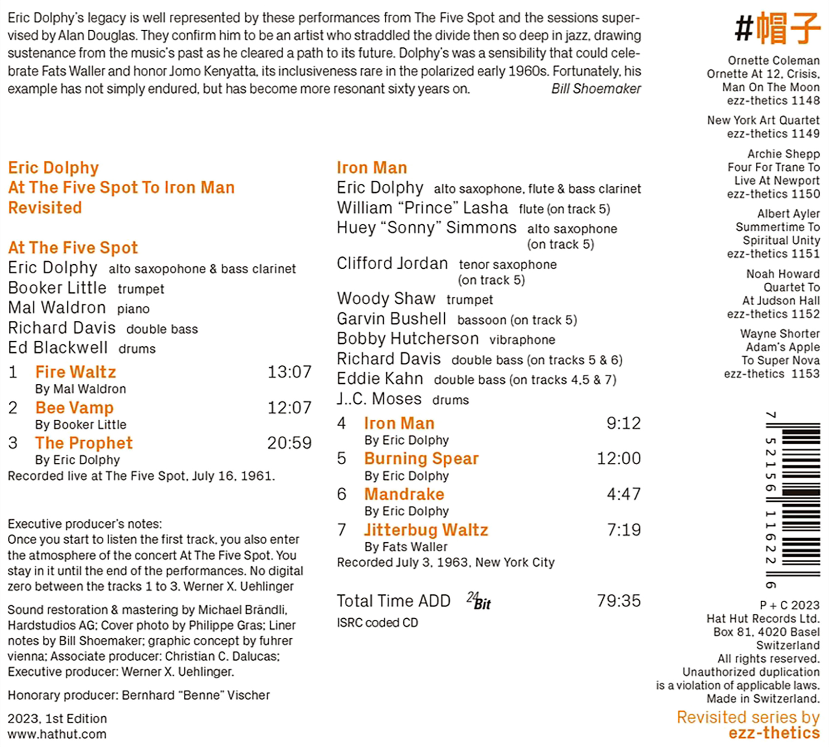 Eric Dolphy - At the Five Spot to Iron Man Revisited (2023)