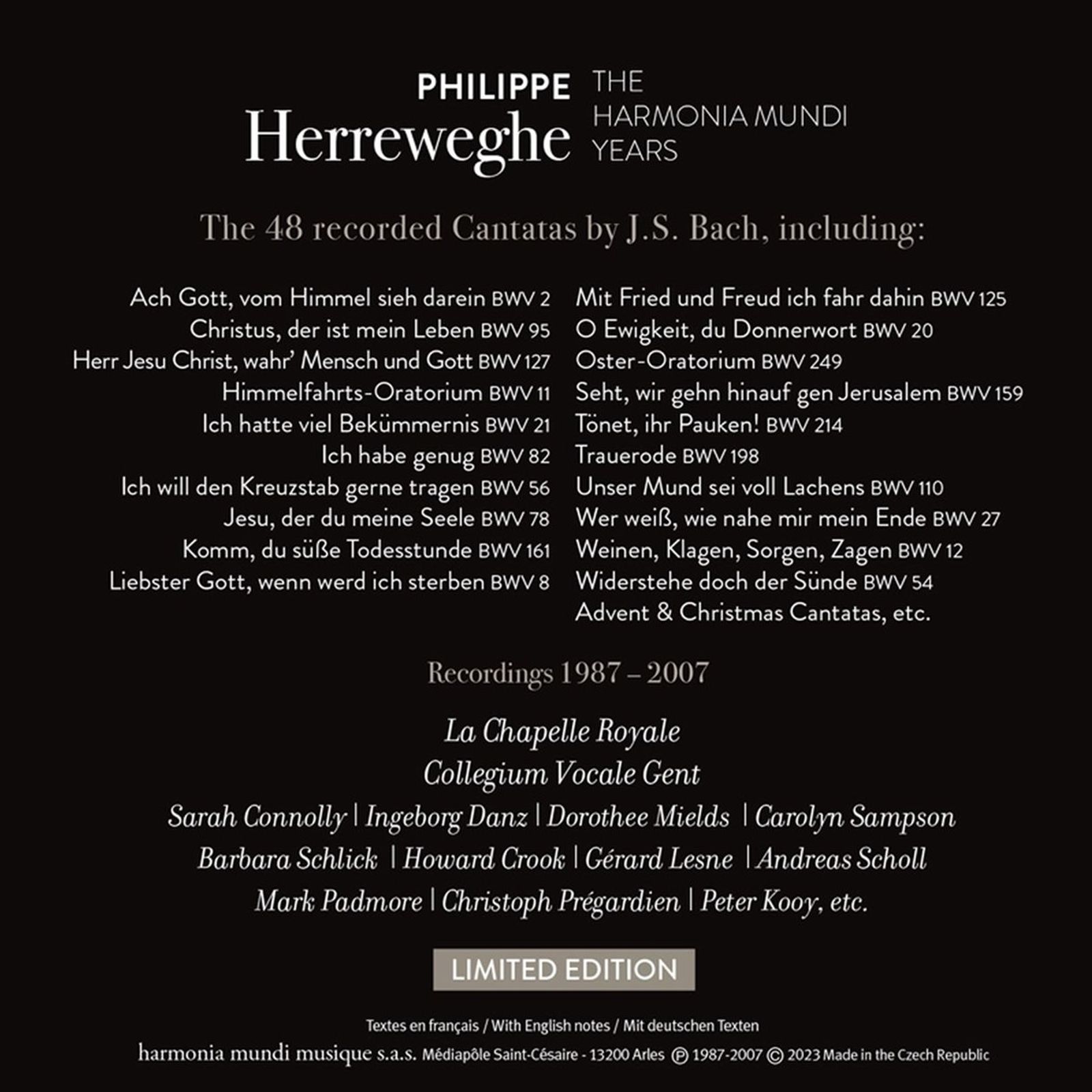 Philippe Herreweghe - Bach: Cantatas (2023)