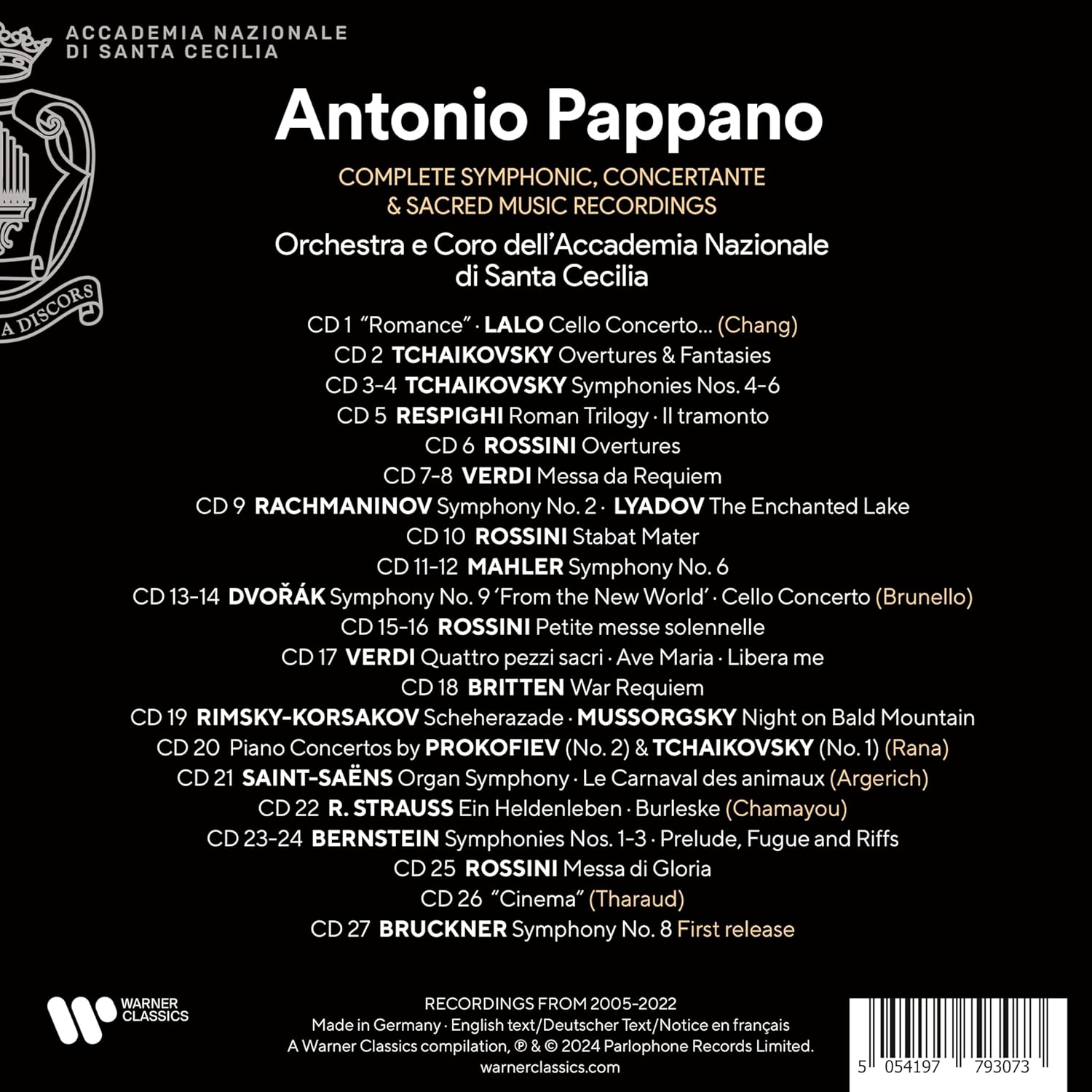 Antonio Pappano - Complete Symphonic, Concertante & Sacred Music Recordings (2024)