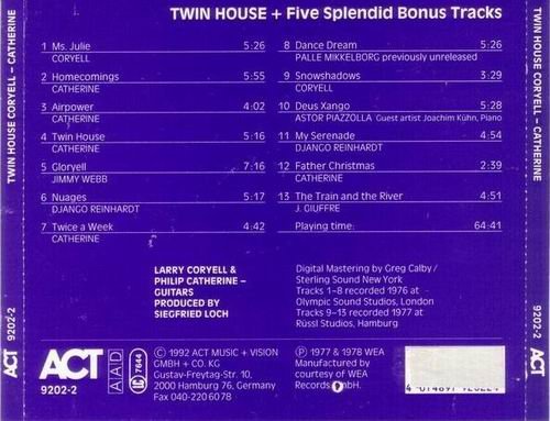 Larry Coryell & Philip Catherine - Twin House (1992) Flac