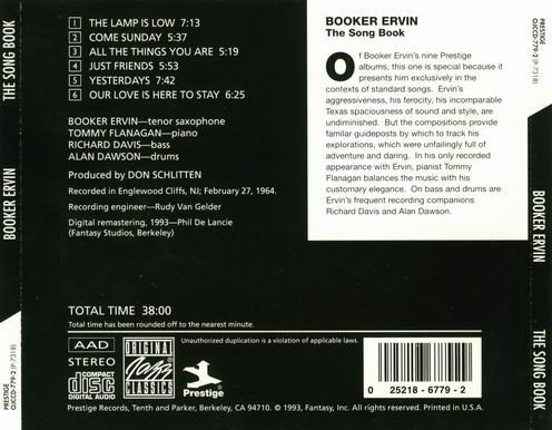 Booker Ervin - The Song Book (1964)