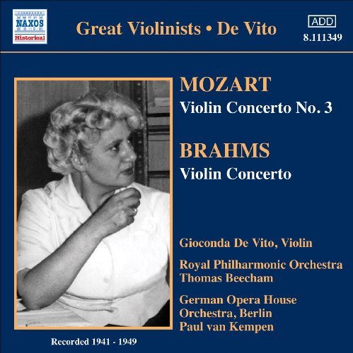 Gioconda De Vito - Mozart, Brahms: Violin Concertos (2010)