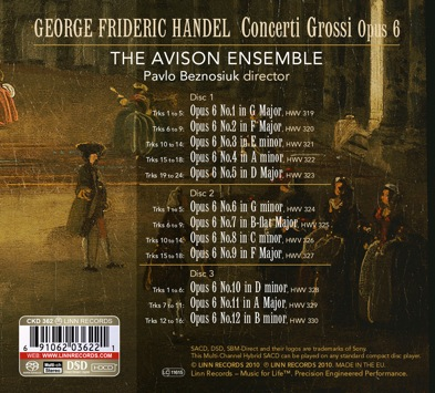 The Avison Ensemble - Handel: Concerti Grossi, Opus 6 (2010) [HDtracks]