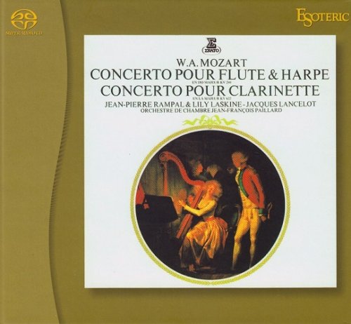 Jean-Francois Paillard - Mozart: Flute & Harp Concerto, Clarinet Concerto (1963/2011) [SACD]