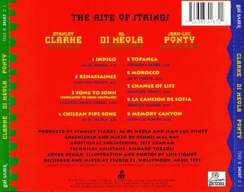Stanley Clarke, Al Di Meola & Jean Luc Ponty - The Rite Of Strings (1995)
