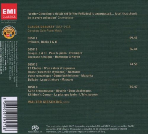 Walter Gieseking - Debussy: The Complete Piano Works (1953) [2012 DSD Signature Collection Series]