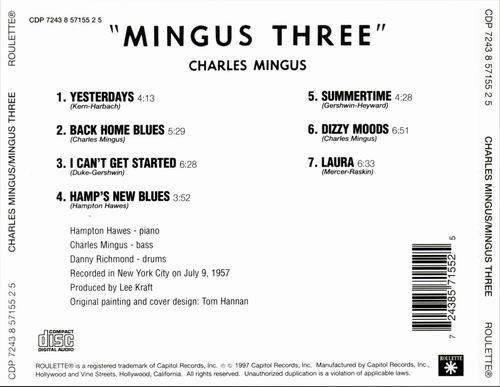 Charles Mingus, Hampton Hawes, Danny Richmond - Mingus Three (1957)