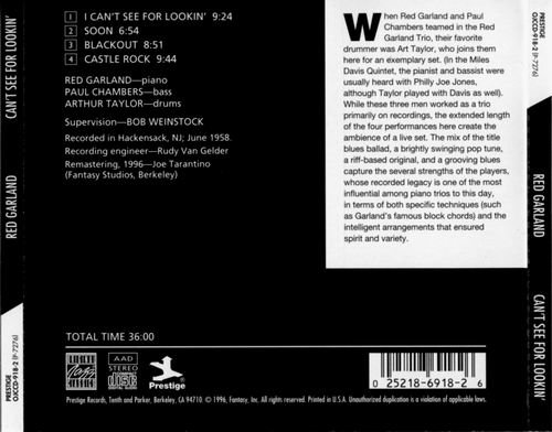 Red Garland - Can't See for Lookin' (1996)